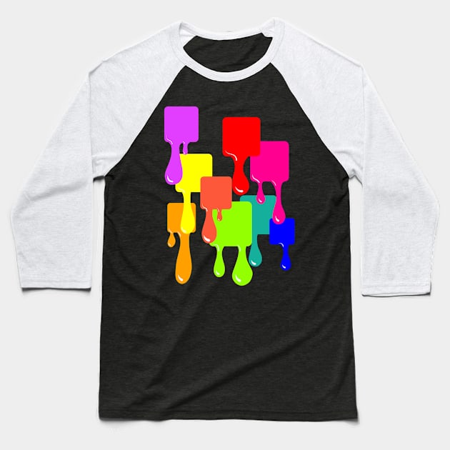 Art Colorful Colors Design Shirt Gift Baseball T-Shirt by Bohnenkern